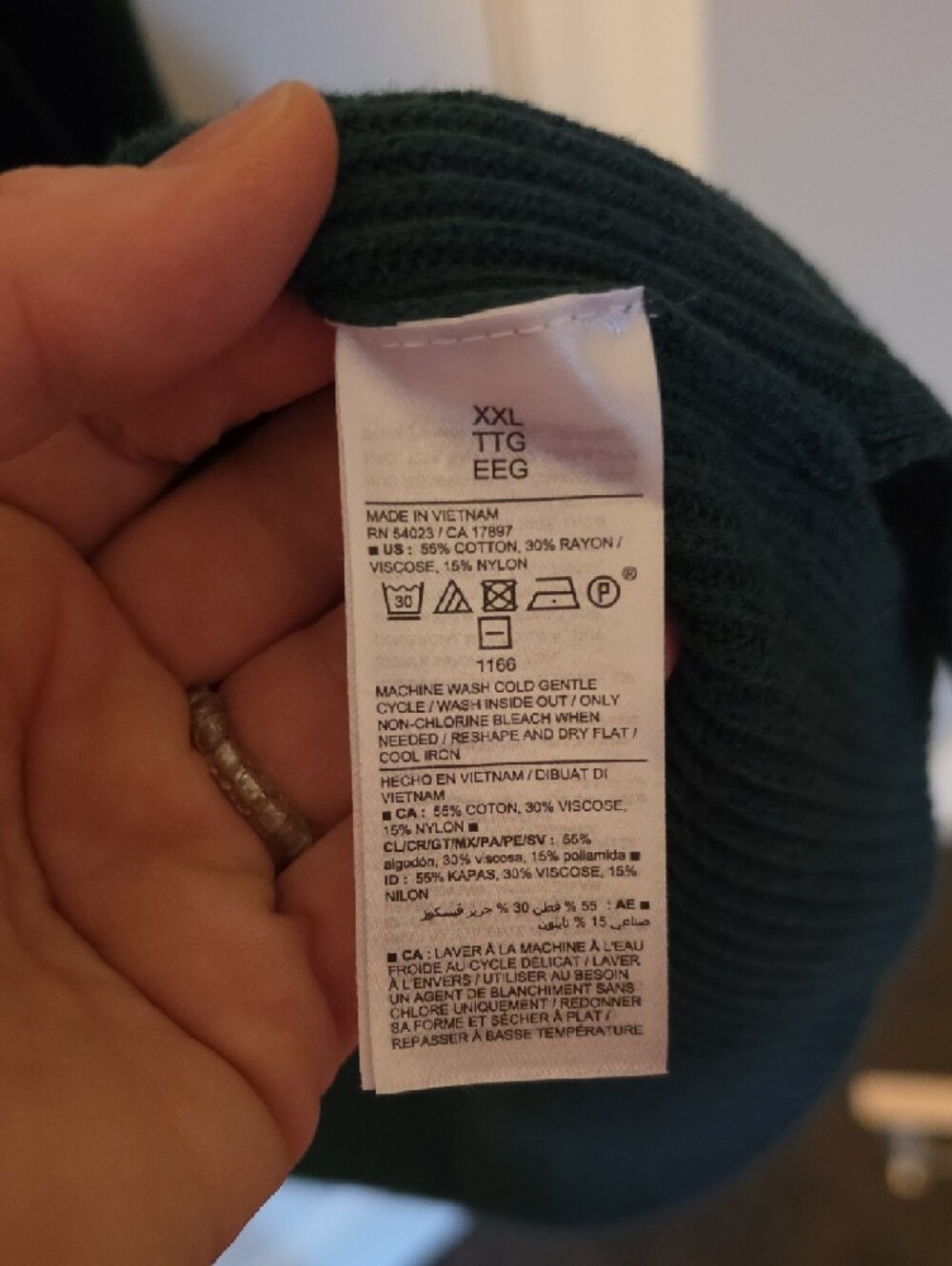 Old Navy Dark Green Open-Front Women's Cardigan Sweater - Picture 3 of 5